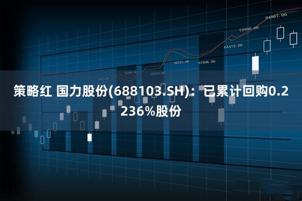 策略红 国力股份(688103.SH)：已累计回购0.2236%股份